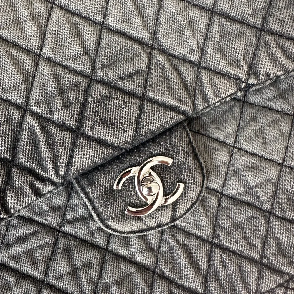 Chanel Denimpression jumbo bag grey